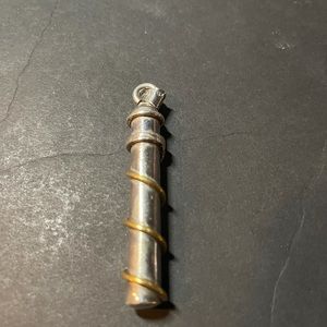 Very vintage cylindrical heavy pendant. Awesome